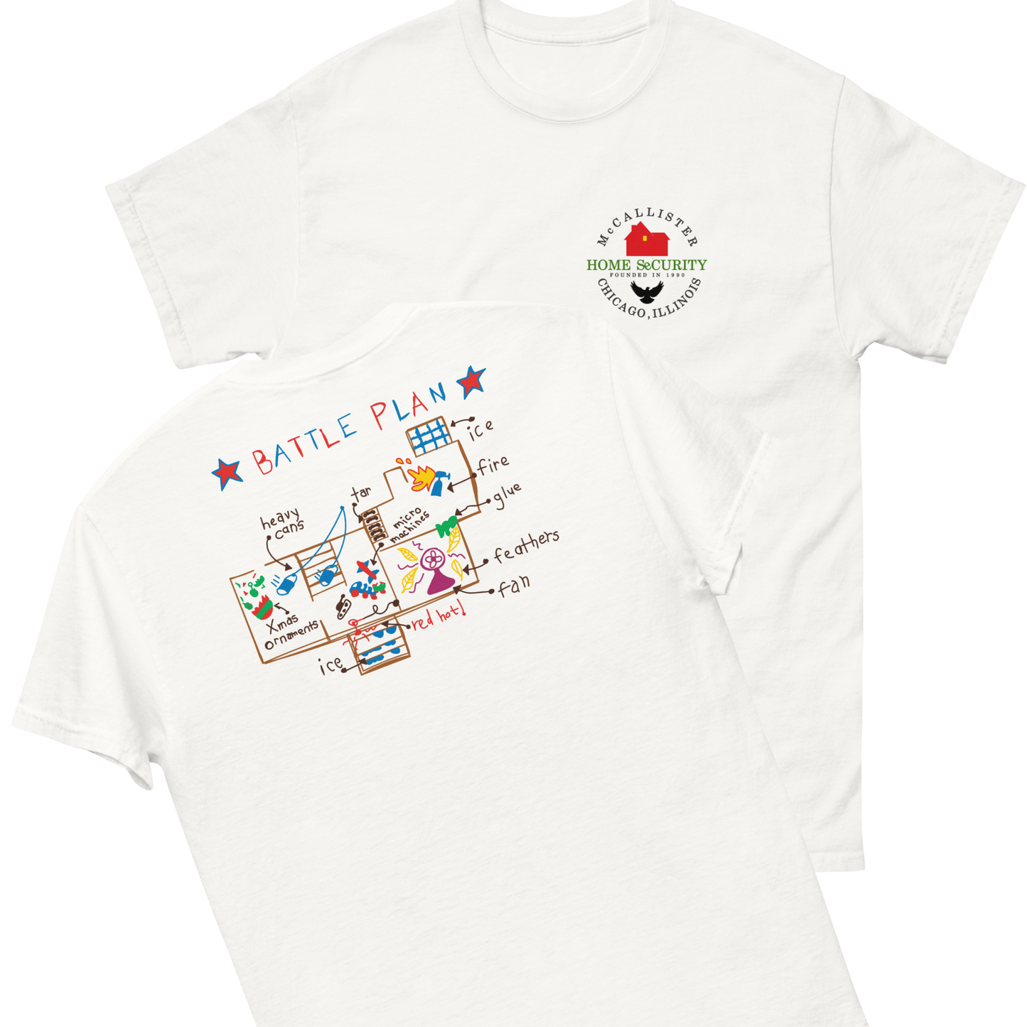 Home Alone Battle Plan Tee – Inspired by Kevin’s Iconic Blueprint